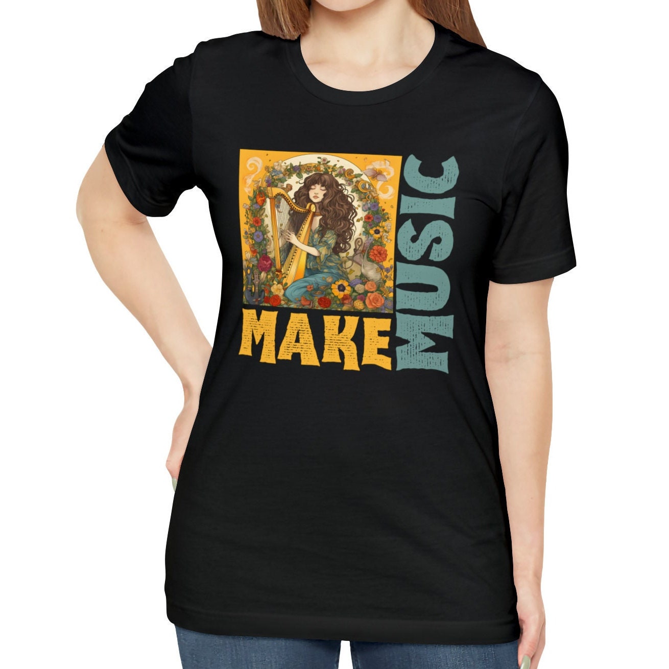 Harpist T-shirt, Harp Player