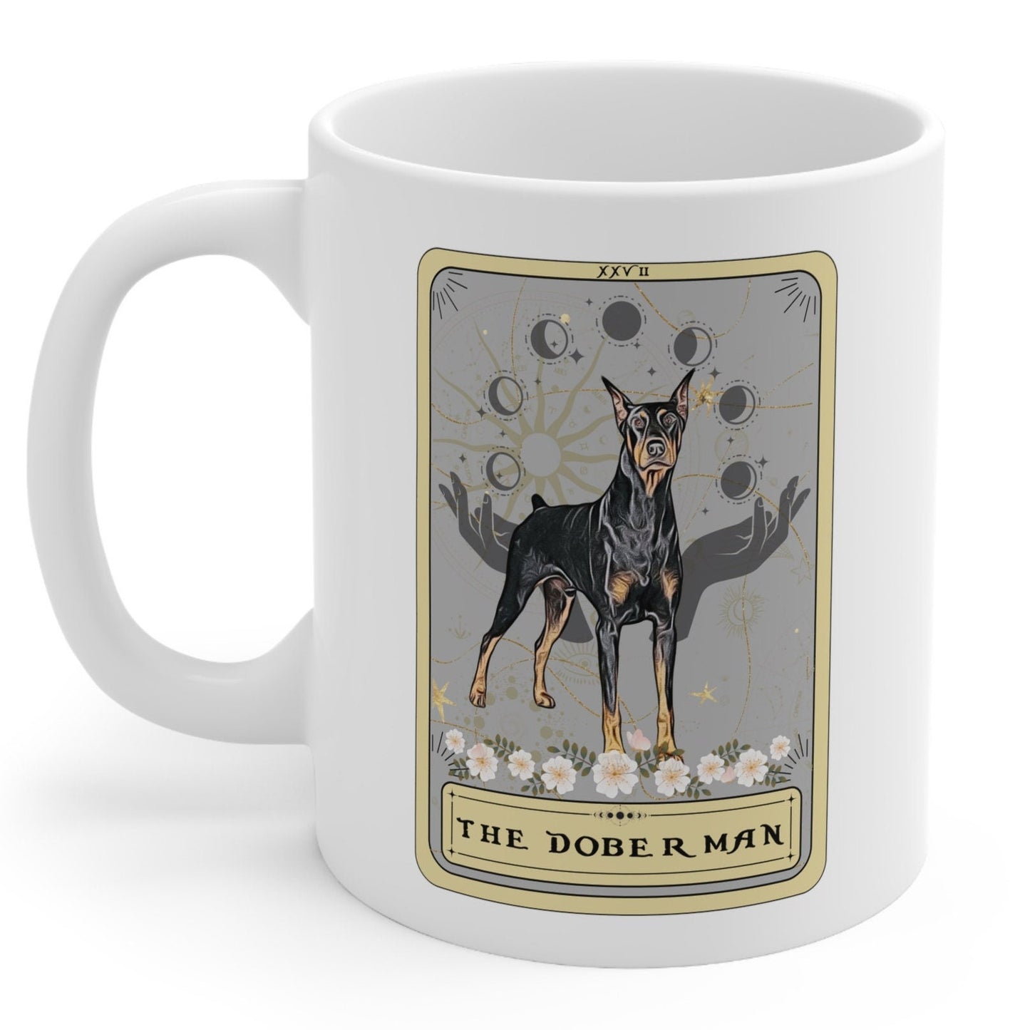 Doberman Dog Tarot Card Mug