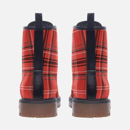 Scottish Boots Tartan Red and Black