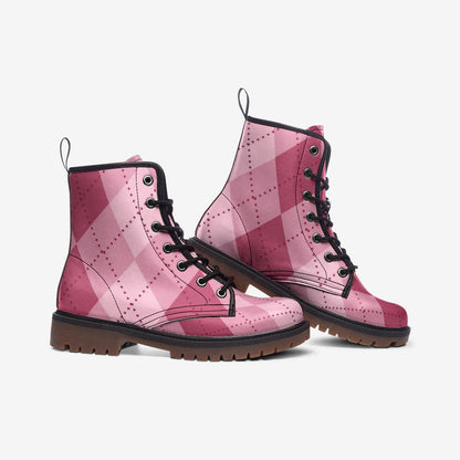 Argyle Pink Boots