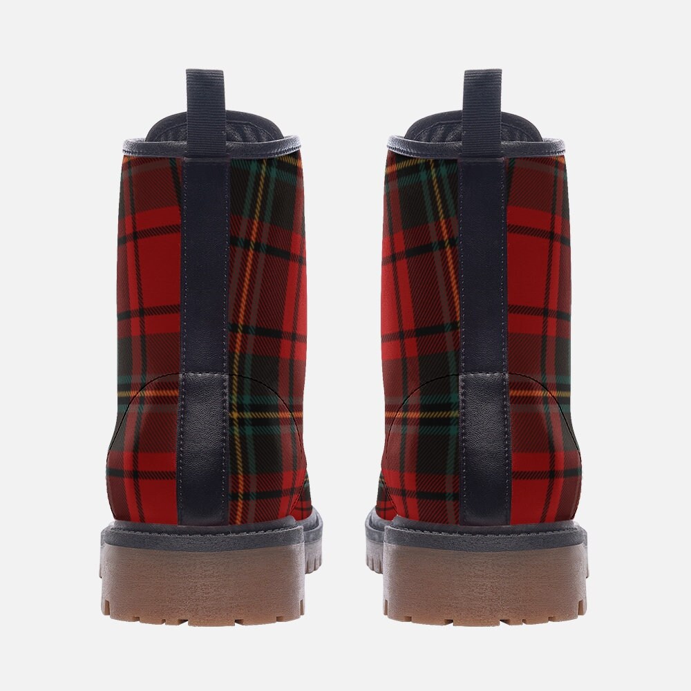 Red Scottish Clan Tartan Plaid Boots