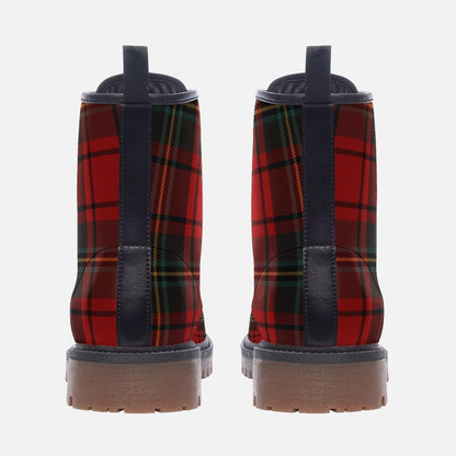 Red Scottish Clan Tartan Plaid Boots