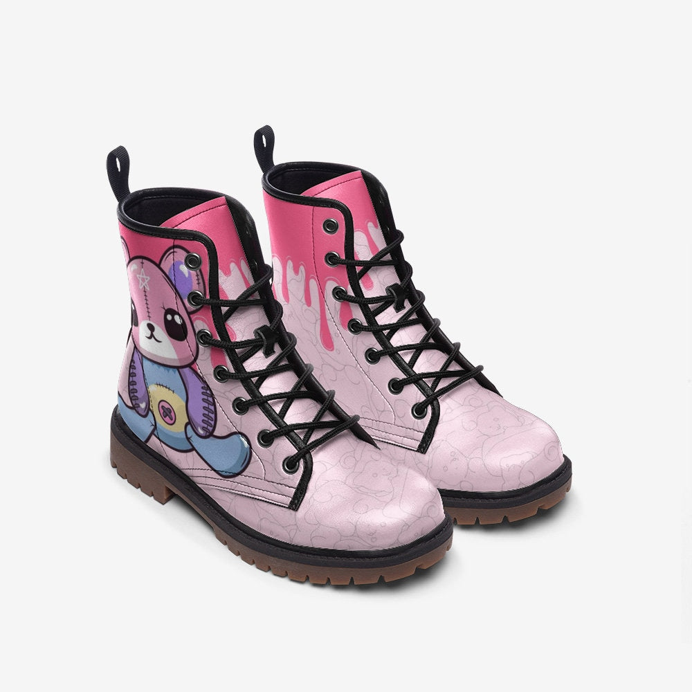 Goth Bear Boots, Pink