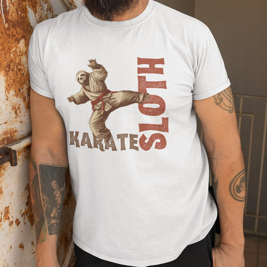 Karate Sloth Tshirt, Martial Arts