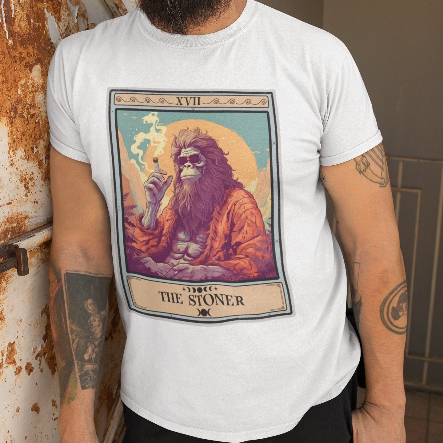 Stoner Bigfoot Tarot Card Shirt