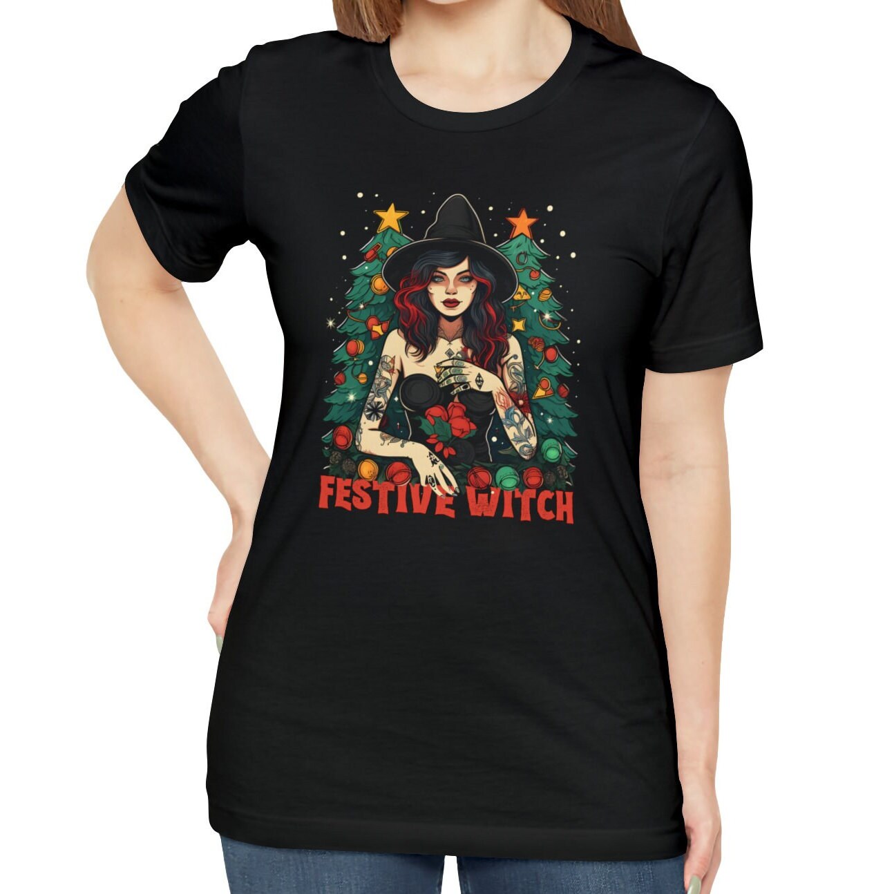 Witchy Christmas Shirt Festive Witch