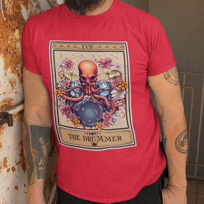 The Drummer Tarot Card Shirt, Octopus Drum Player