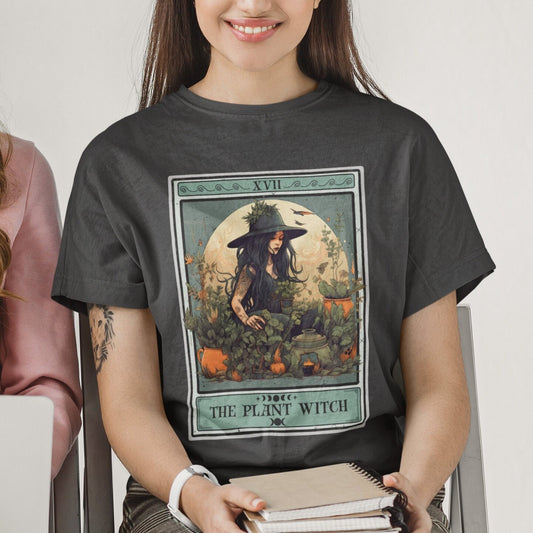 Plant Witch Tarot Card Shirt Gardening