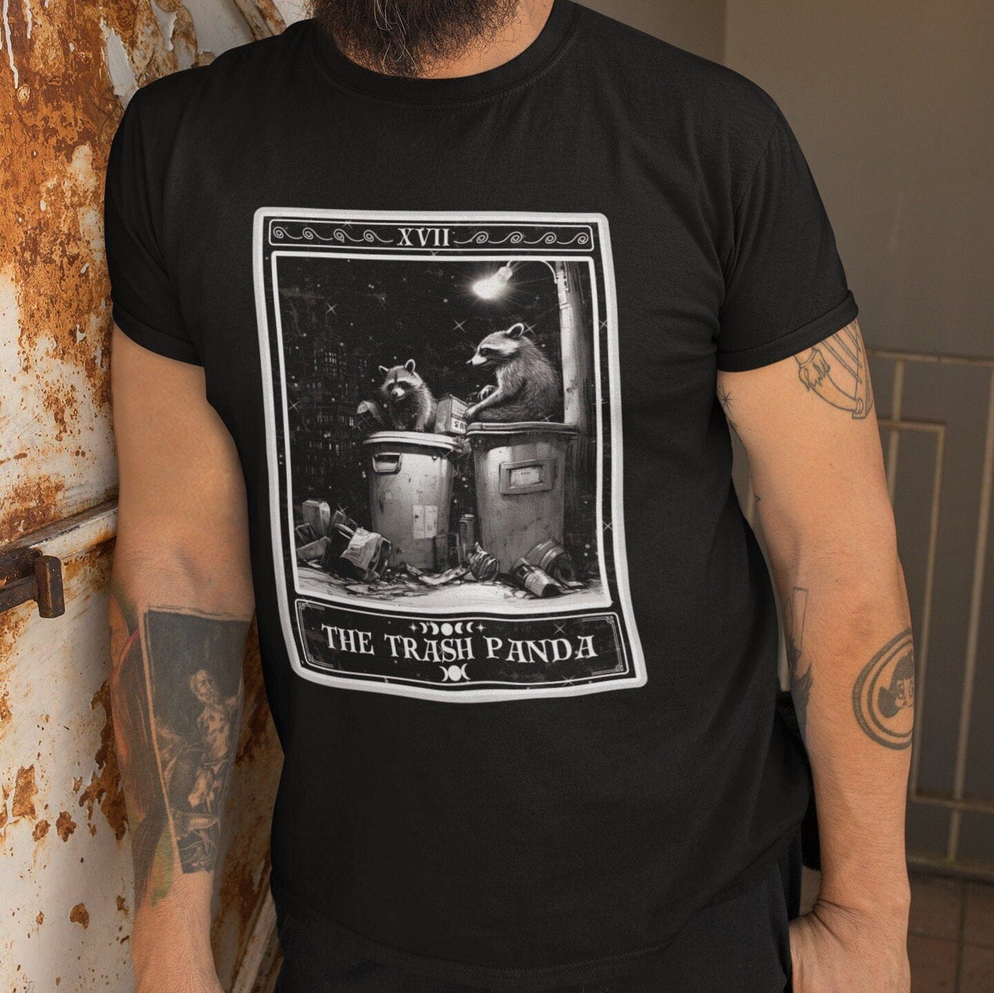 Trash Panda Tarot Card Shirt, Raccoon Lover