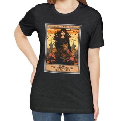 The Princess of Feral Cats Tarot Card Shirt