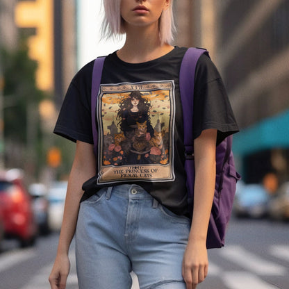 The Princess of Feral Cats Tarot Card Shirt