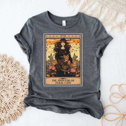 The Princess of Feral Cats Tarot Card Shirt