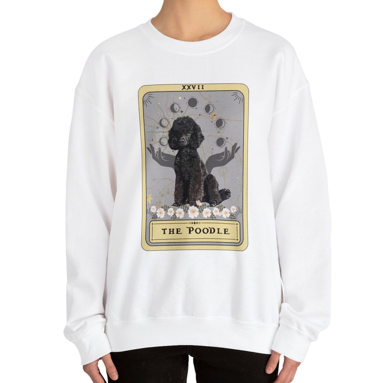 The Poodle Tarot Card Sweatshirt, Dog Lover