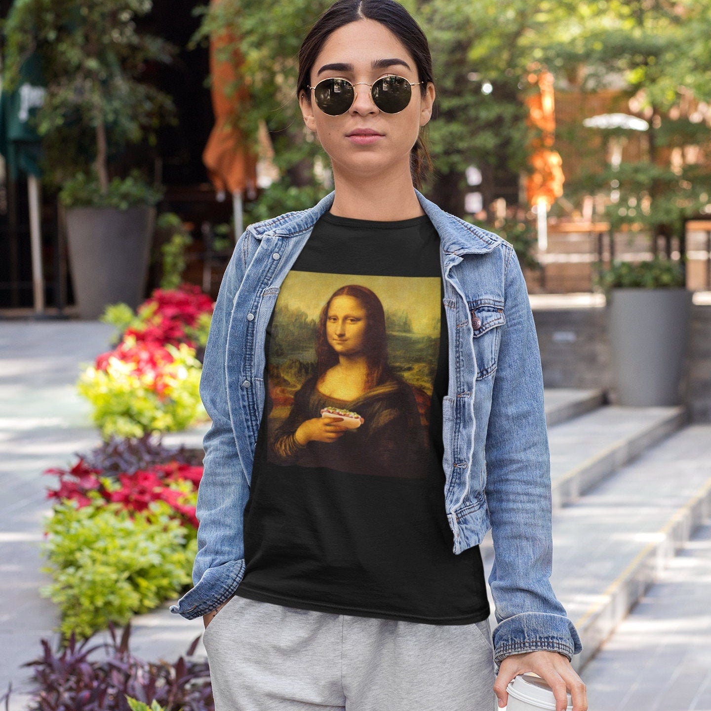 Mona Lisa Hot Dog Shirt