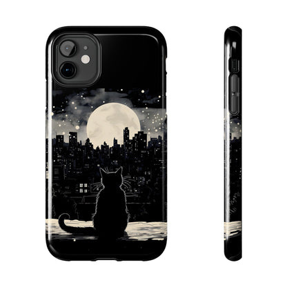 Cat and Moon iPhone Case