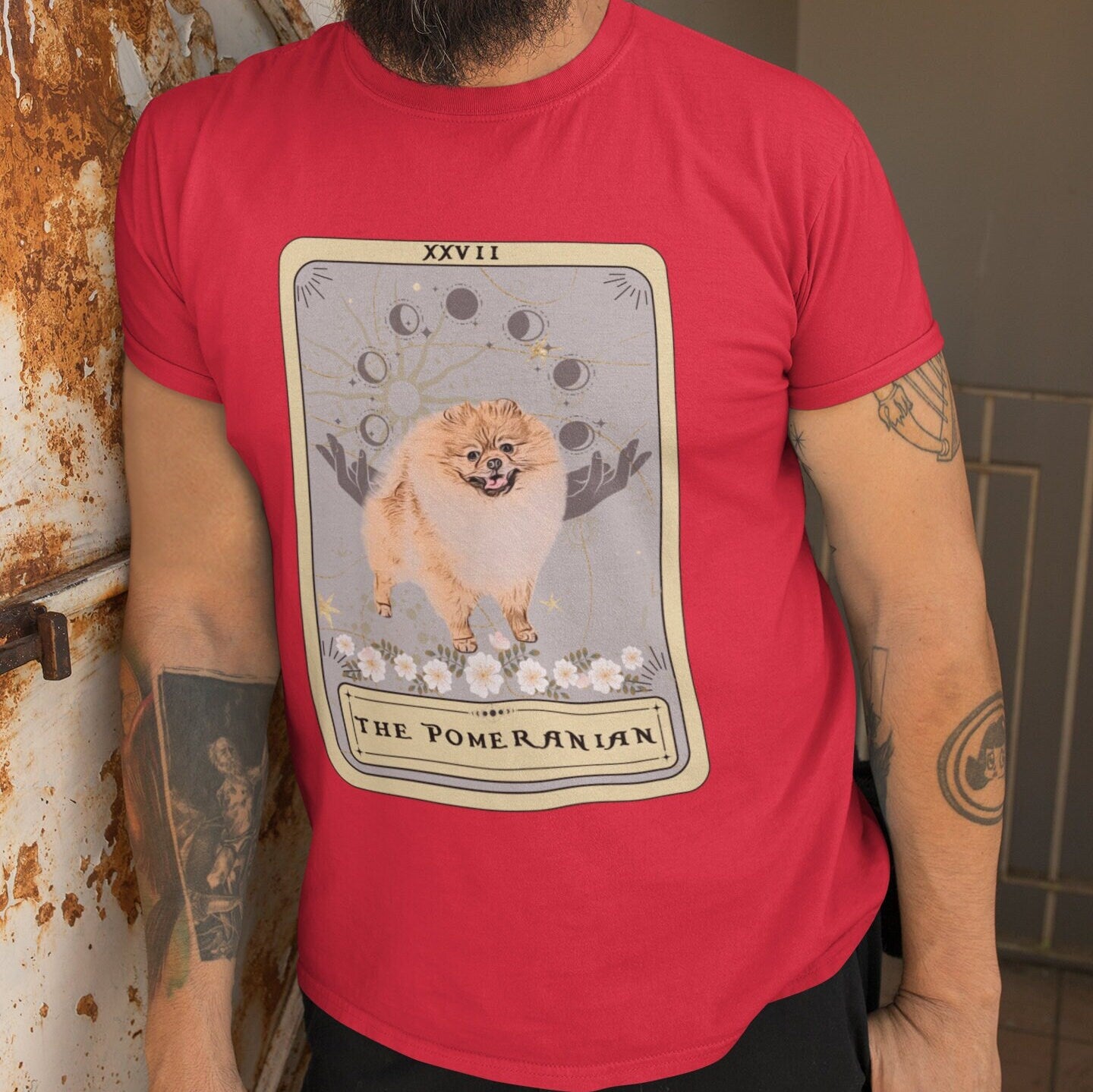 The Pomeranian Tarot Card Dog Shirt