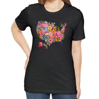 Flowers US Map Shirt