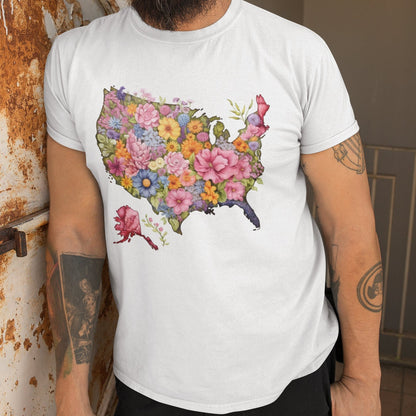 Flowers US Map Shirt