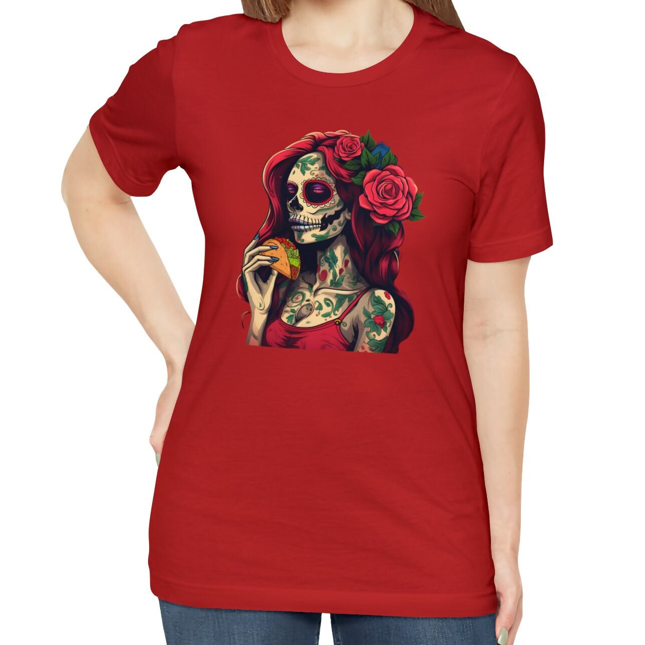 Sugar Skull Taco Shirt Mexican Food