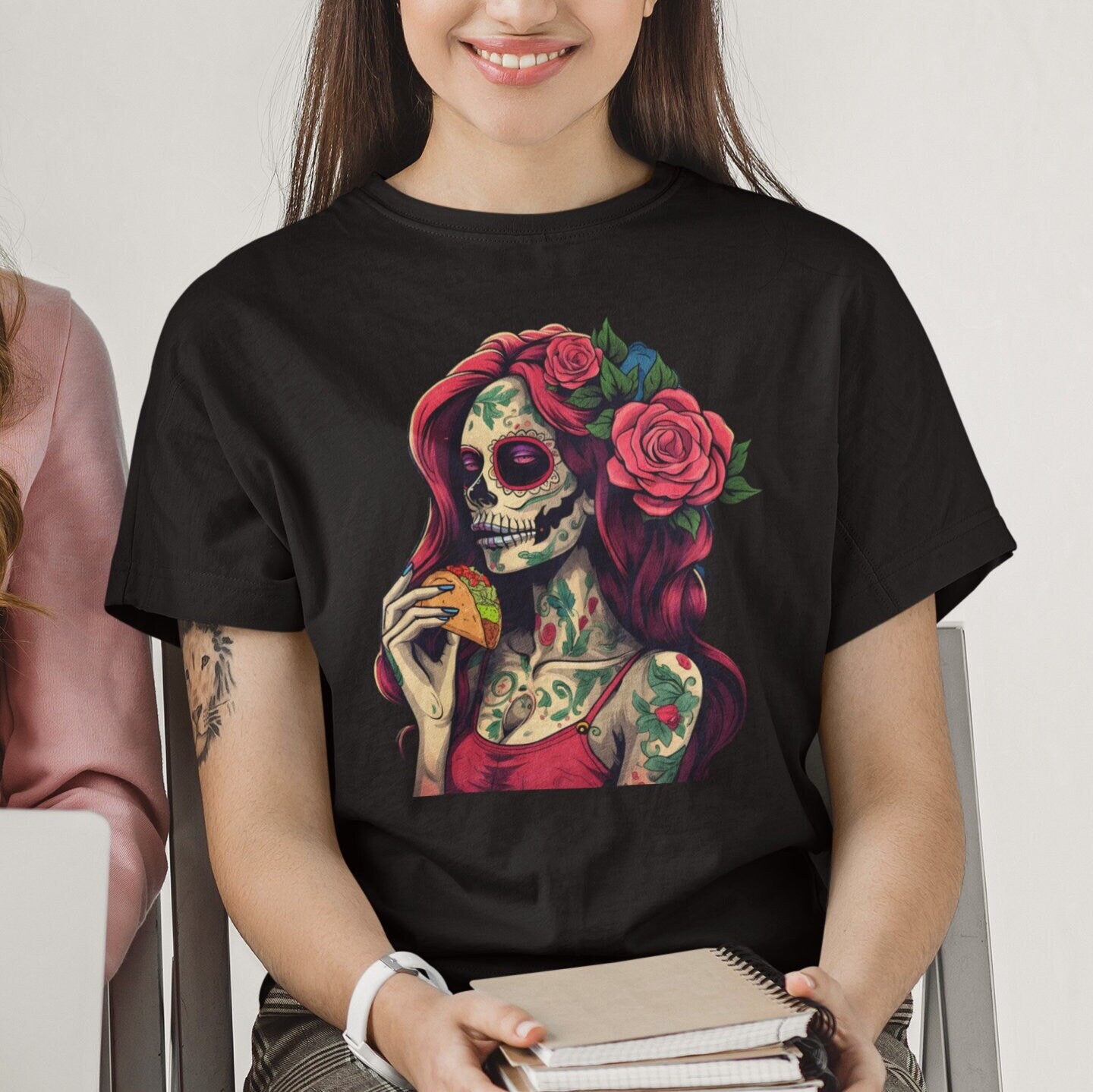 Sugar Skull Taco Shirt Mexican Food