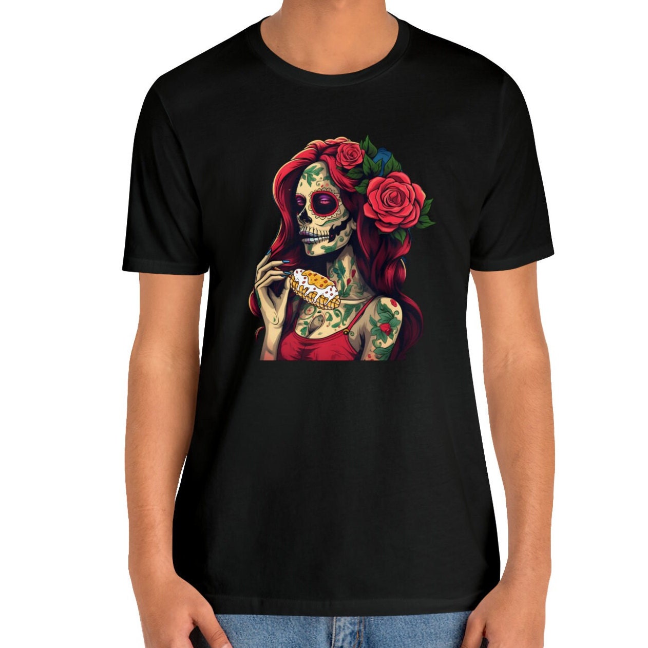 Sugar Skull Elote Shirt Day of the Dead