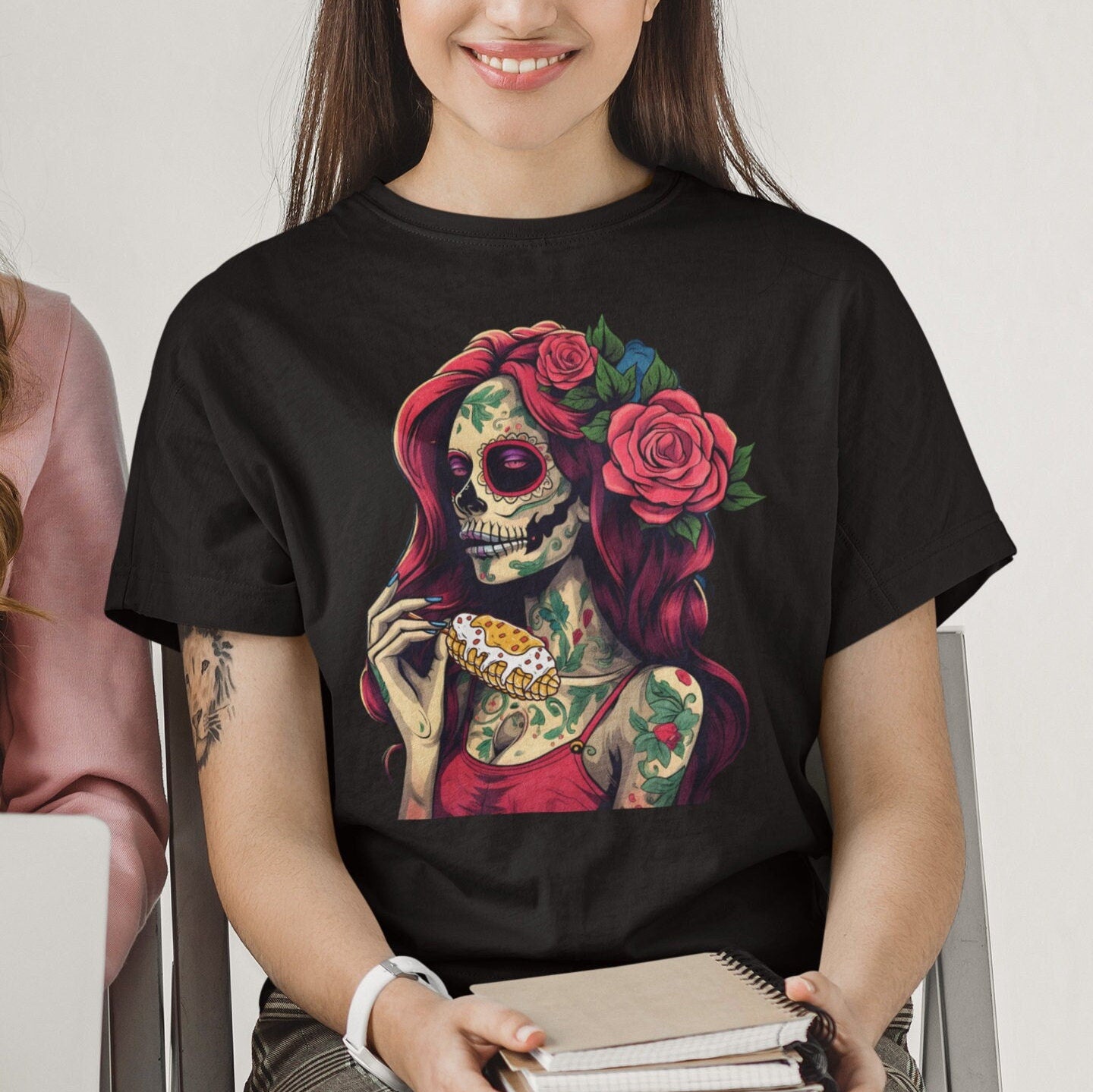 Sugar Skull Elote Shirt Day of the Dead