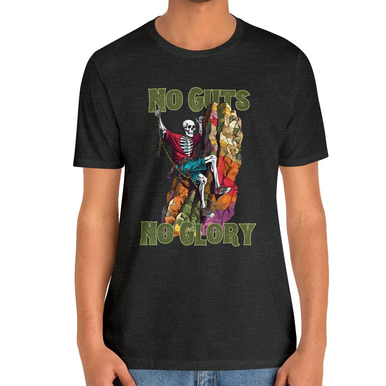 Rock Climbing Shirt, No Guts No Glory