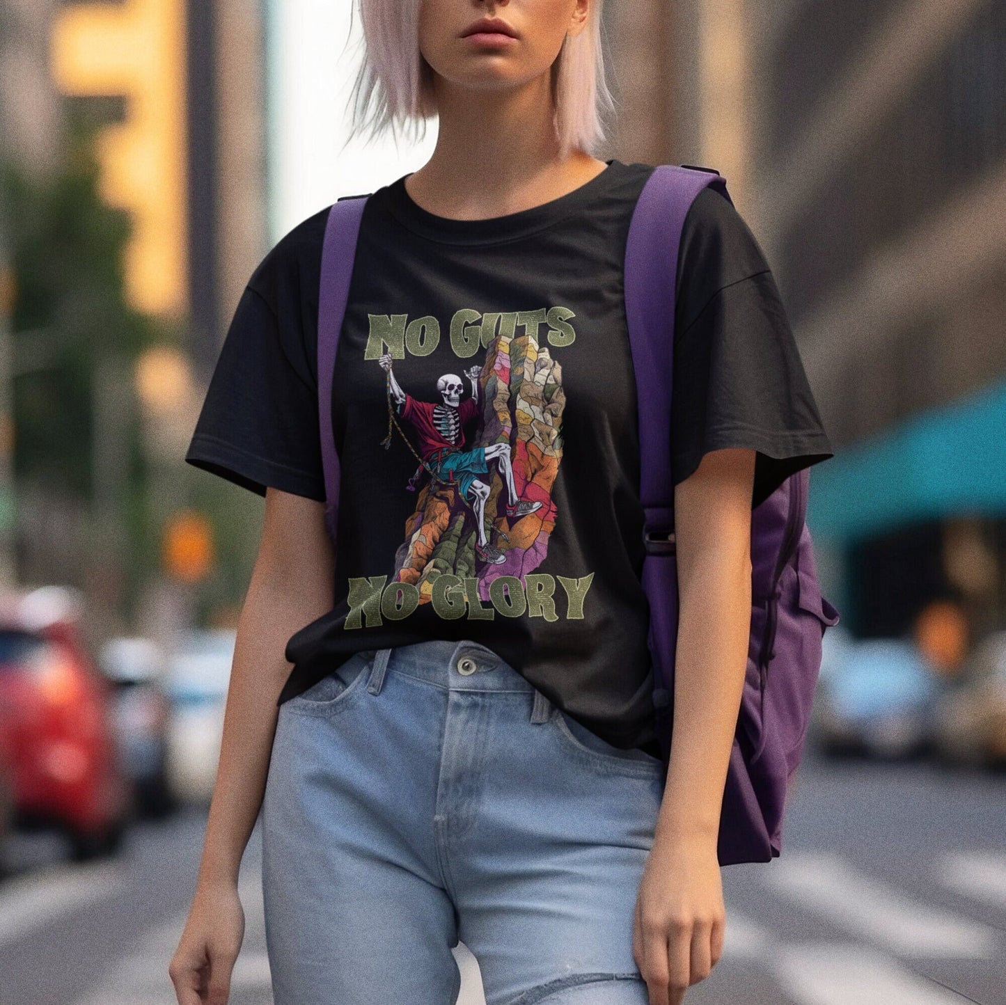 Rock Climbing Shirt, No Guts No Glory