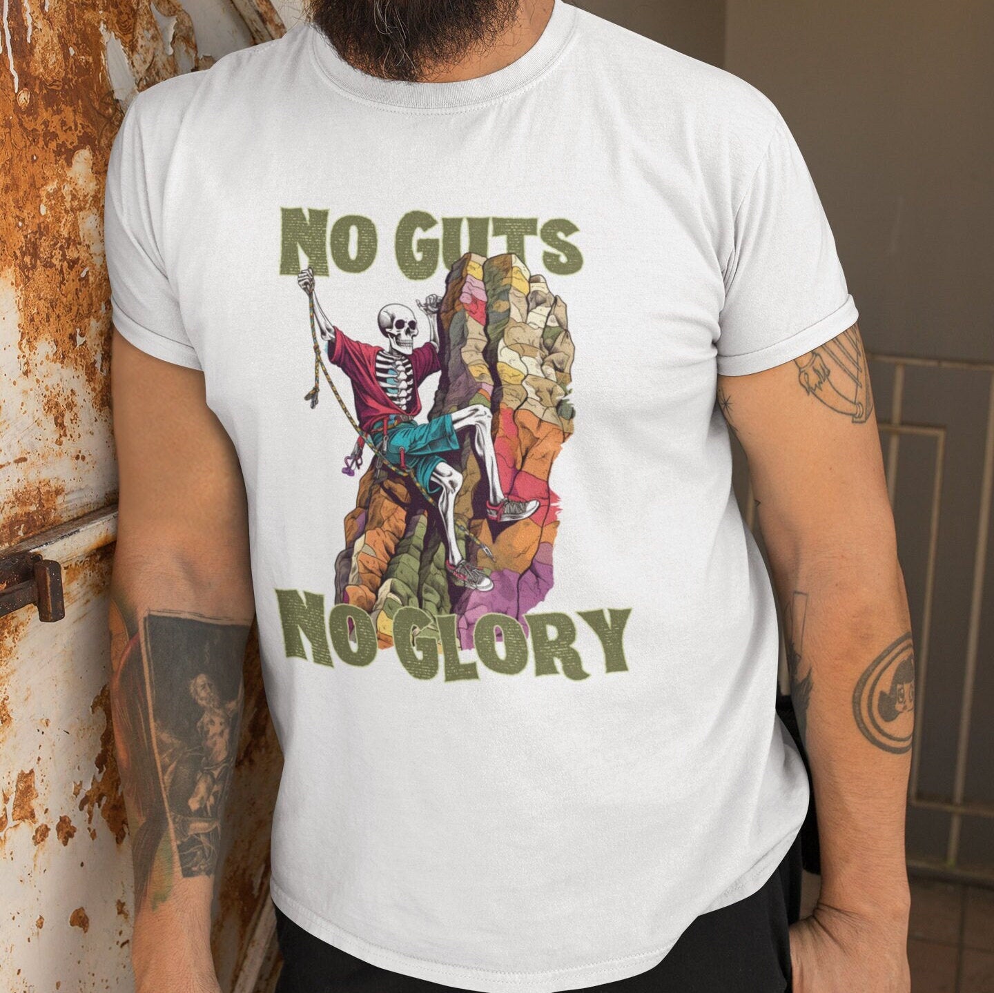 Rock Climbing Shirt, No Guts No Glory