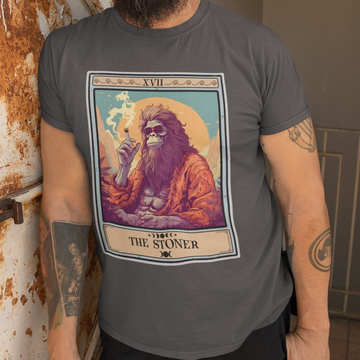 Stoner Bigfoot Tarot Card Shirt