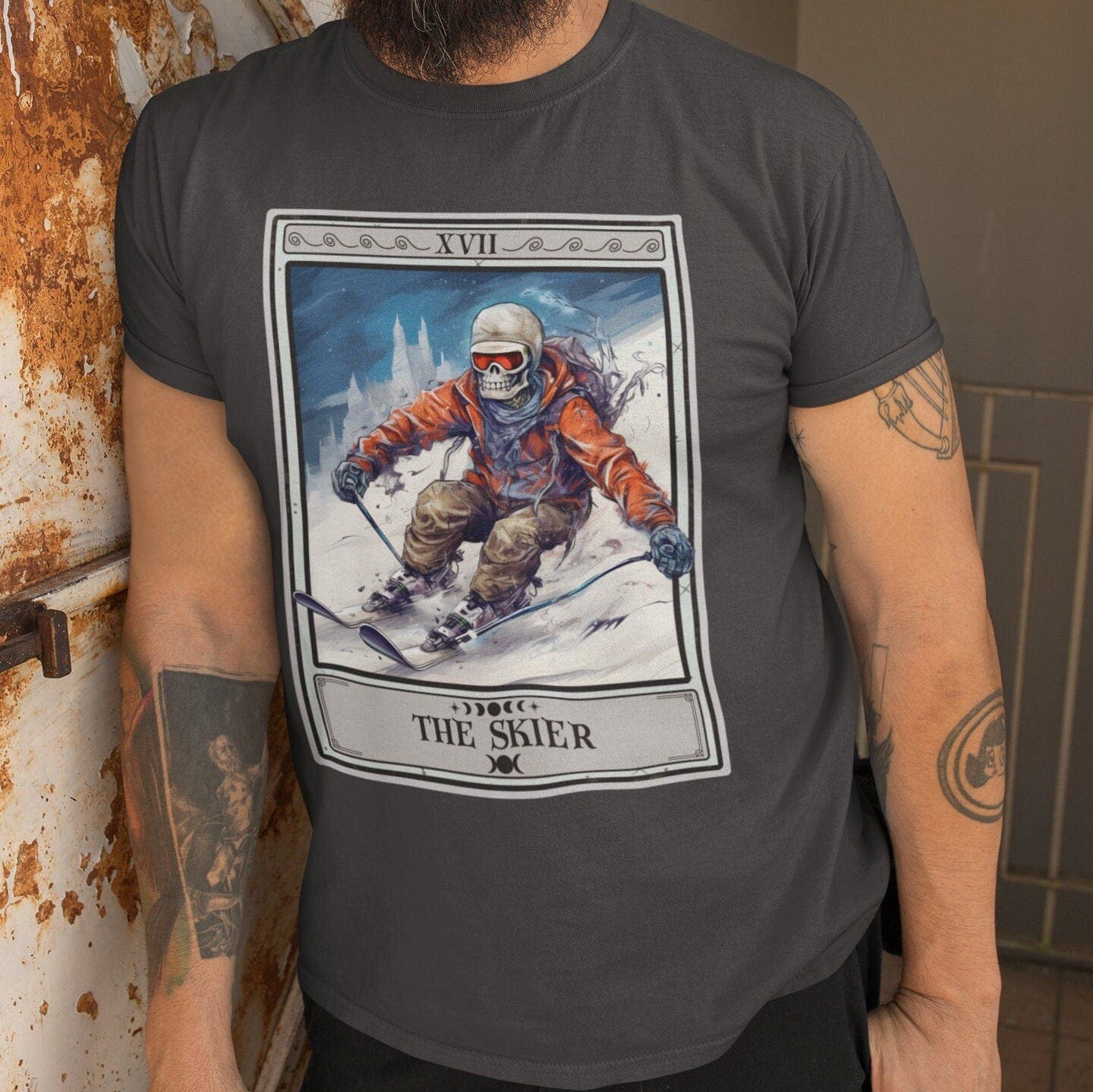 The Skier Tarot Card Shirt, Skiing Ski