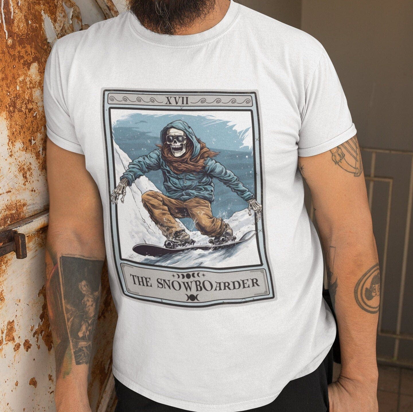 The Snowboarder Tarot Card Shirt, Snowboarding