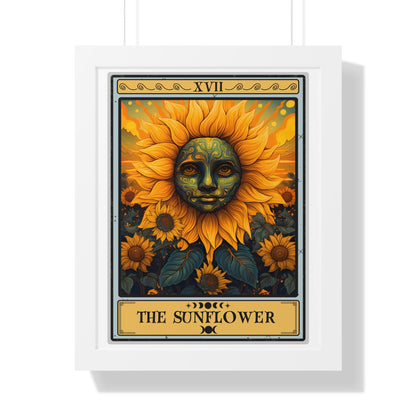 Sunflower Tarot Card Framed Print Wall Art