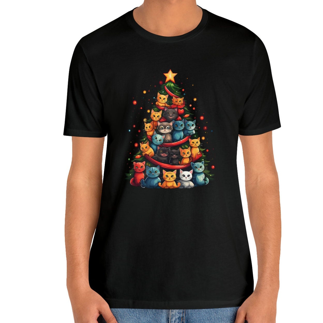 Cat Christmas Tree Shirt