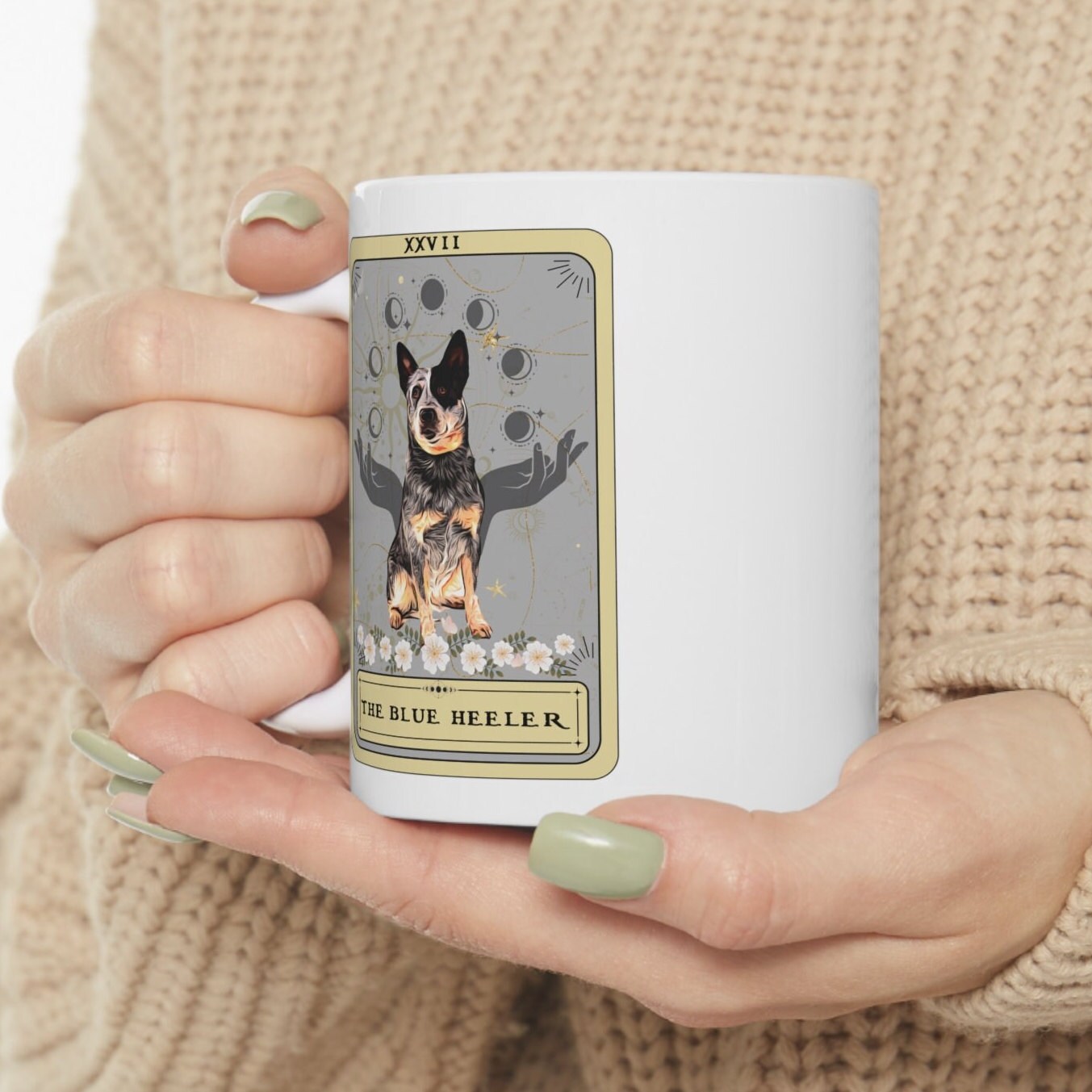 Blue Heeler Tarot Card Mug