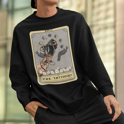 Tattooist Tarot Card Sweatshirt, Tattoo Artist