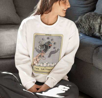 Tattooist Tarot Card Sweatshirt, Tattoo Artist