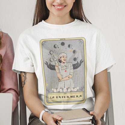Enfermera Tarot Card T-Shirt Latina Nurse