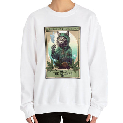 The Stoner Tarot Card Sweatshirt Cat Stoner