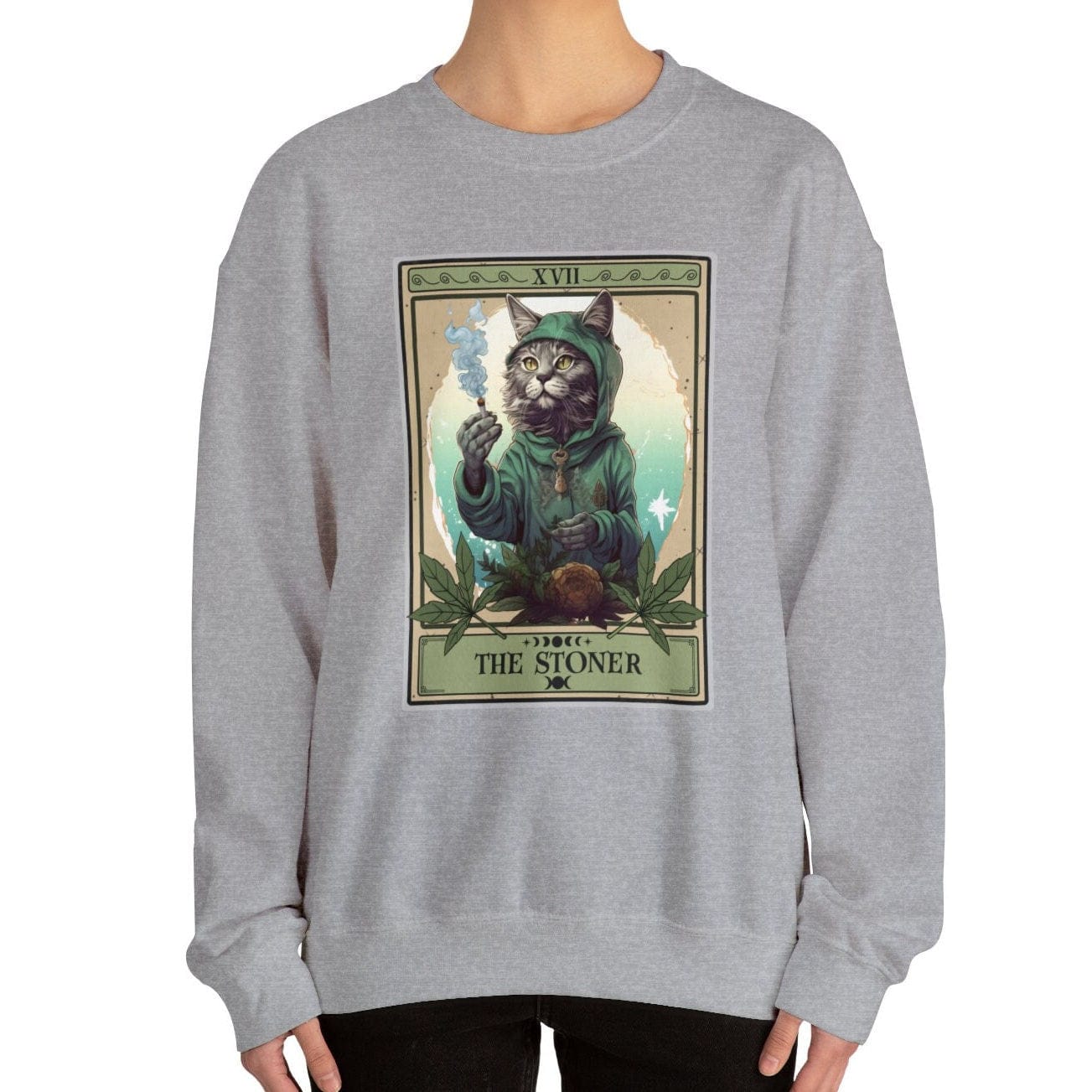 The Stoner Tarot Card Sweatshirt Cat Stoner