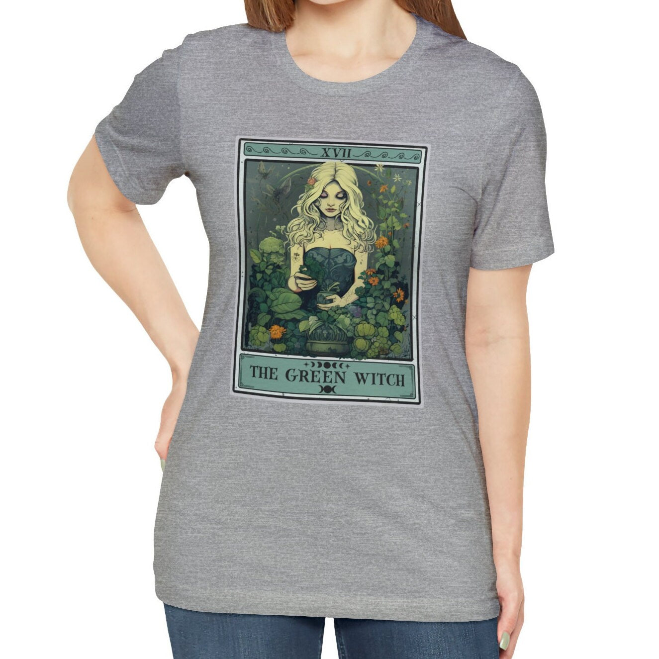 The Green Witch Tarot Card Shirt, Witchy Plant Lover