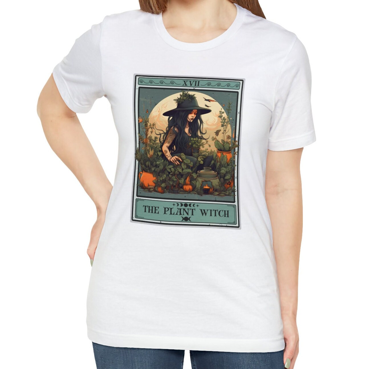 Plant Witch Tarot Card Shirt Gardening