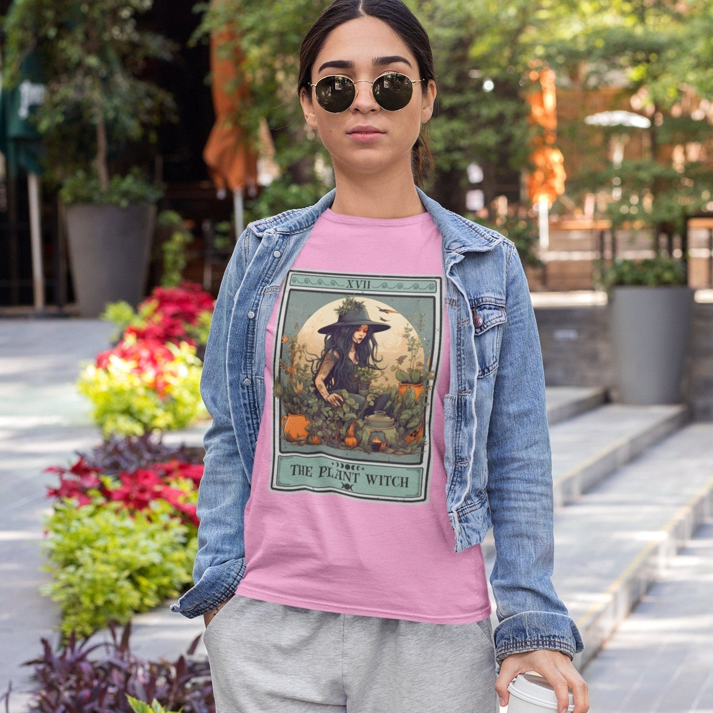 Plant Witch Tarot Card Shirt Gardening