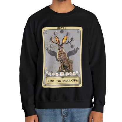 Jackalope Sweatshirt, The Jackalope Tarot Card Sweatshirt Cryptid Cryptozoology