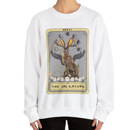 Jackalope Sweatshirt, The Jackalope Tarot Card Sweatshirt Cryptid Cryptozoology