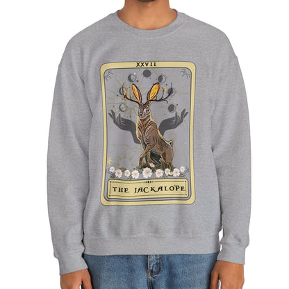 Jackalope Sweatshirt, The Jackalope Tarot Card Sweatshirt Cryptid Cryptozoology