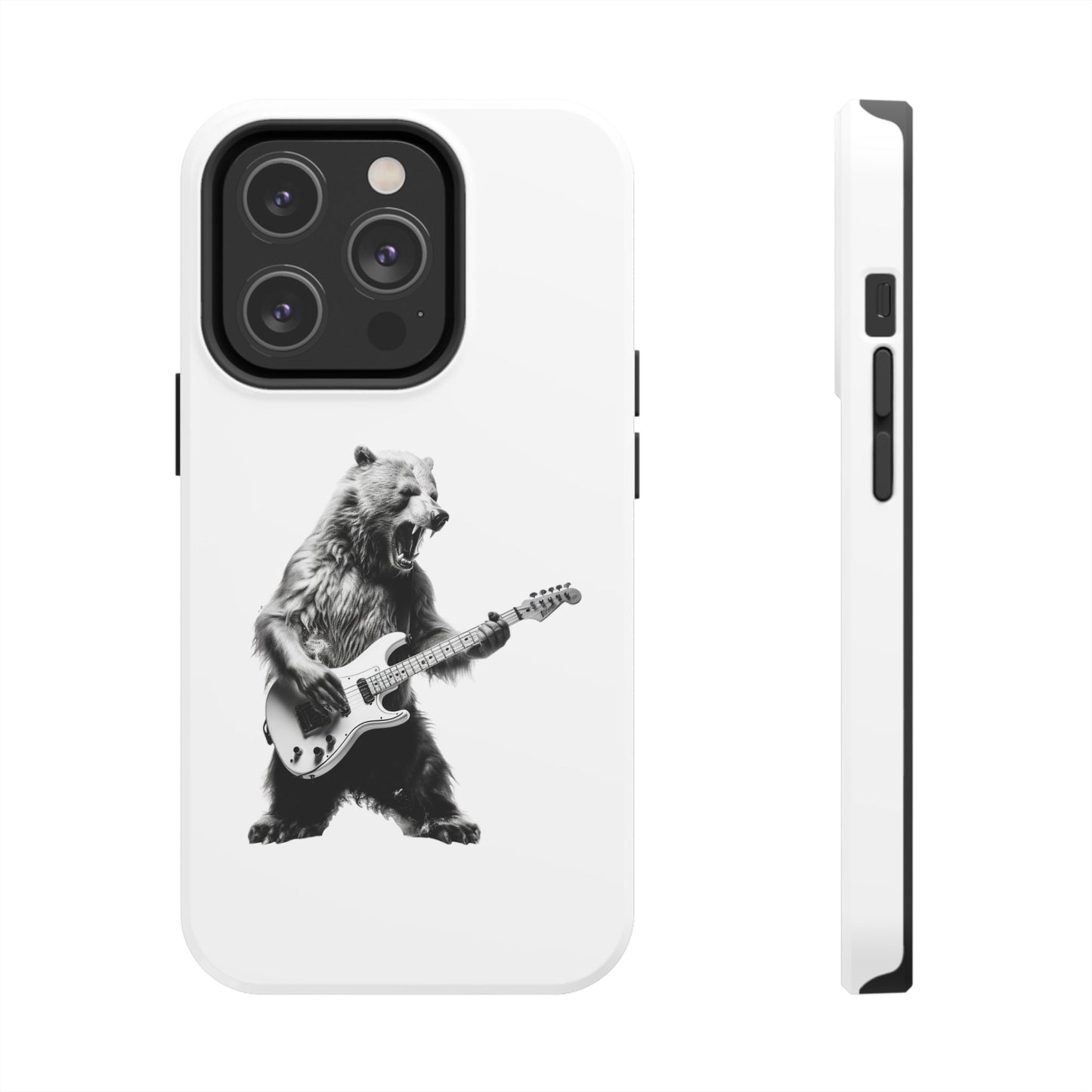 Bear Playing Bass Guitar iPhone Case