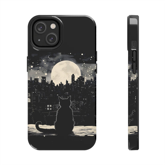 Cat and Moon iPhone Case