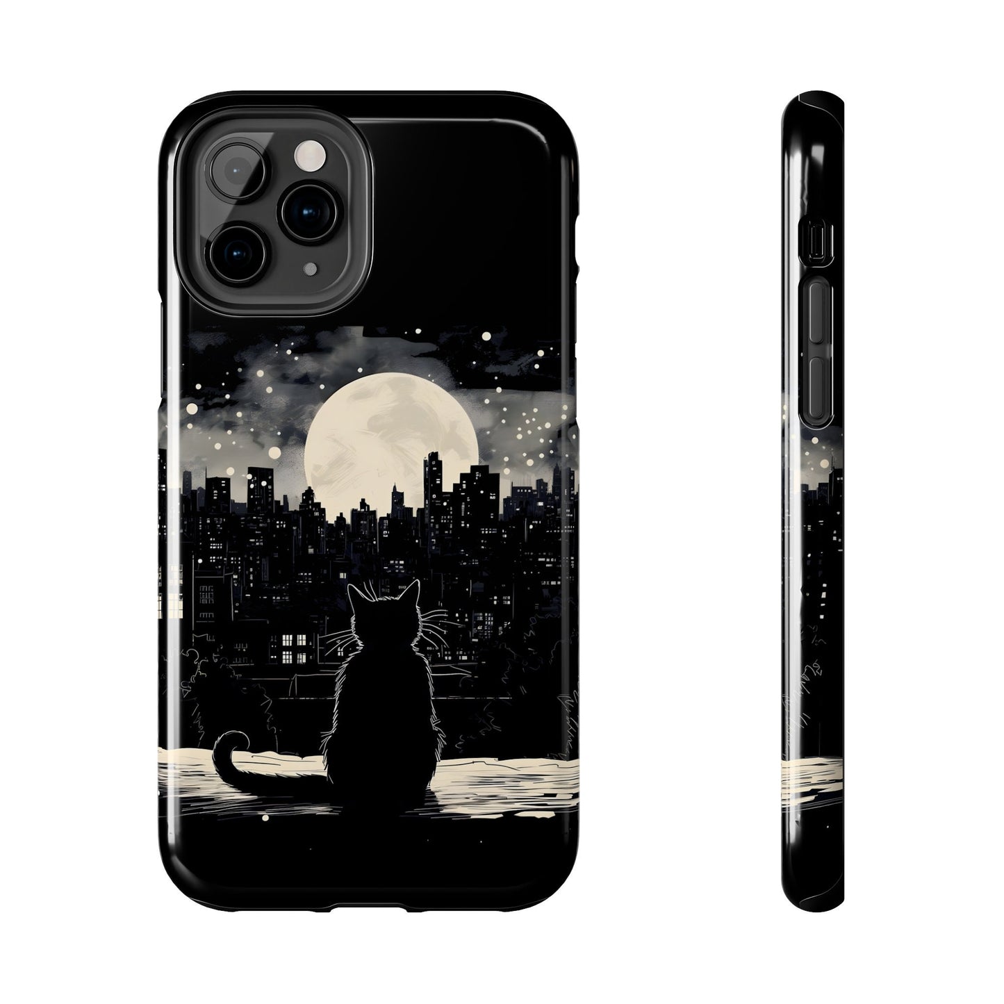 Cat and Moon iPhone Case