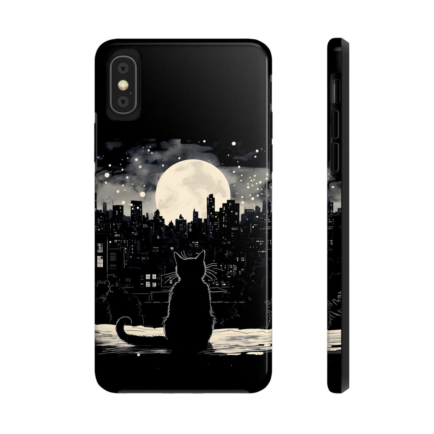 Cat and Moon iPhone Case